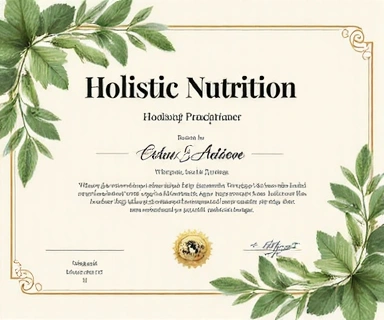 Certifikát o absolvování kurzu Holistické výživy