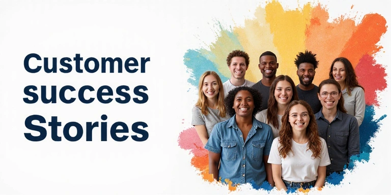 Ilustrace spokojenosti a úspěchu klientů.